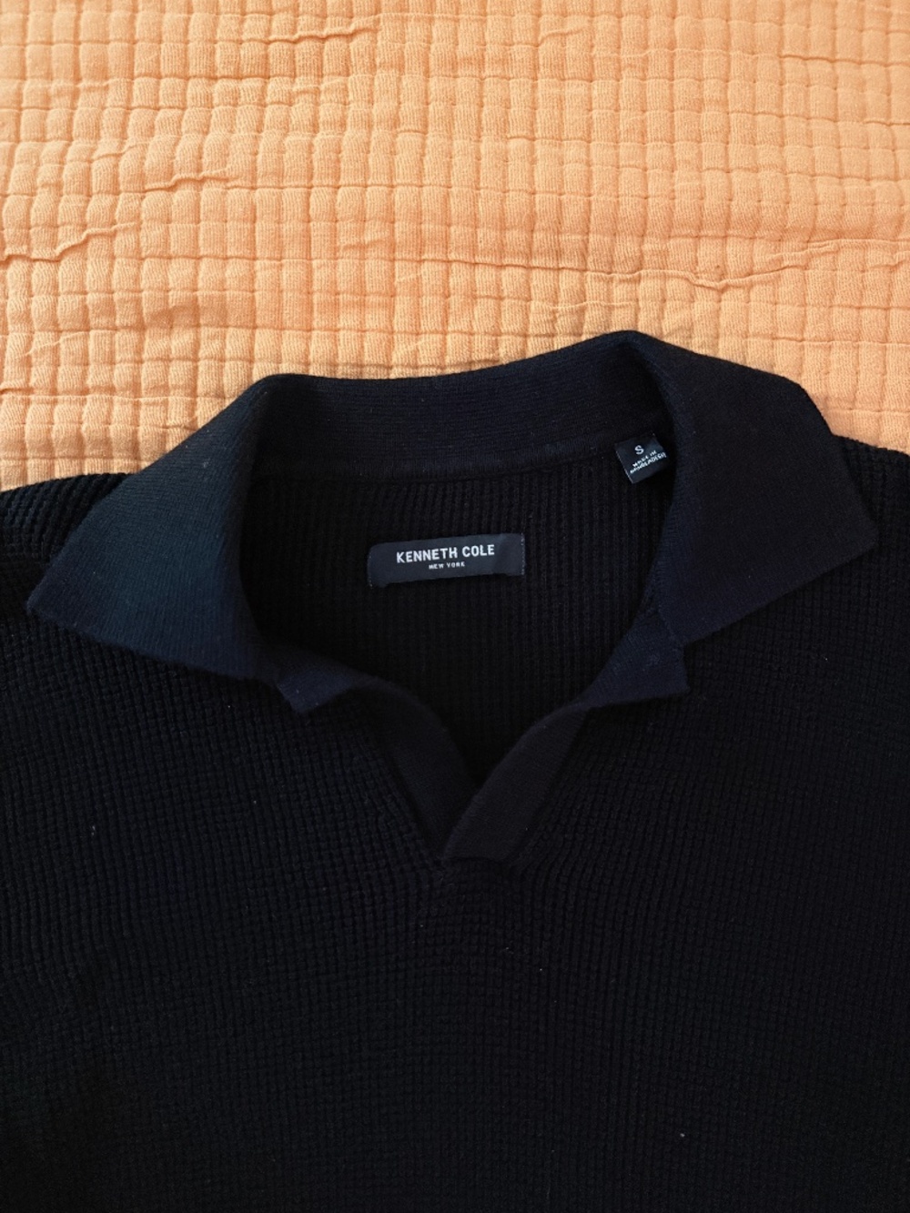 Men's Kenneth Cole polo, black, small